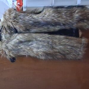 Forever 21 Black Faux Fur Vest